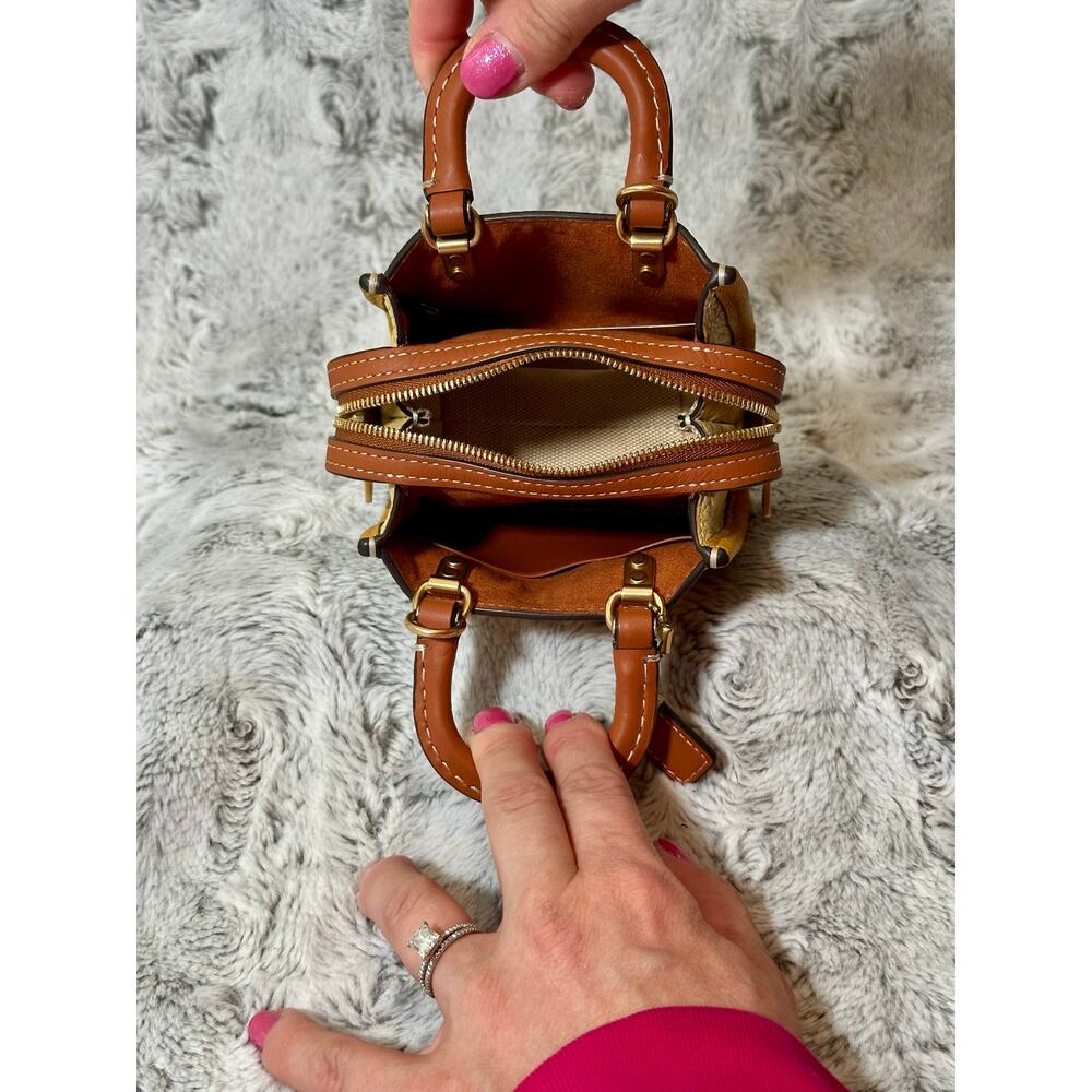 Coach Rogue 12 Mini C1808 Buttercup Yellow Leather Crossbody Bag 1941 - Picture 5 of 11
